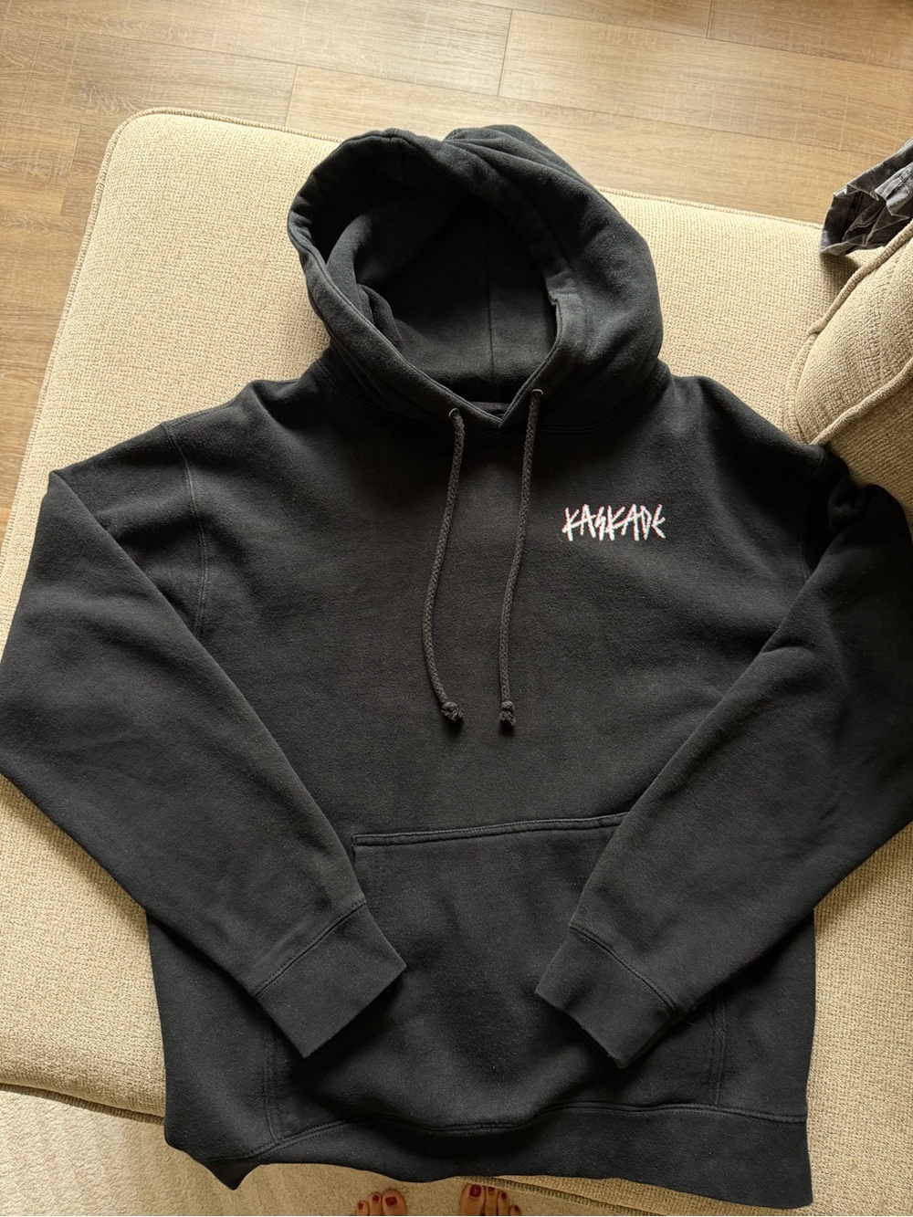 Hollister Black Pullover Hoodie with Small Script Chest Logo